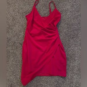 SHEIN Asymmetrical Red Dress